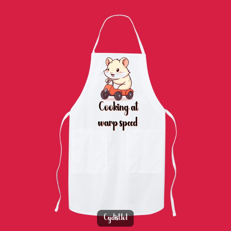 Funny Hamster Speedster Apron: Cook Up Laughs with This Hilarious Design!