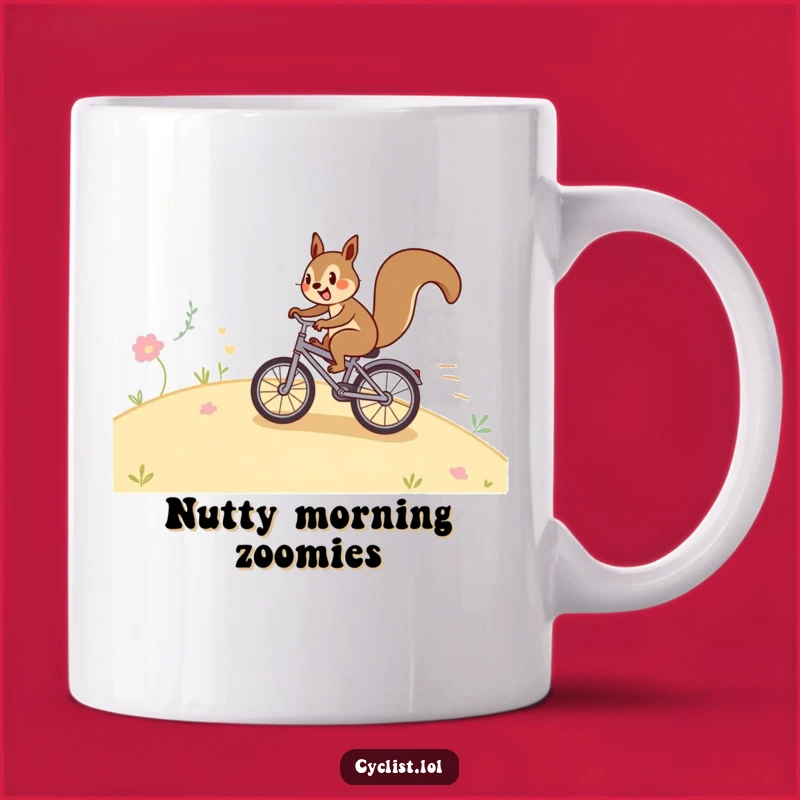 Funny Squirrel Bicycle Mug: Happy Speedster Gift for Nature Lovers, Pure Joy