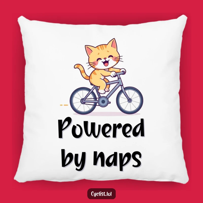 Funny Cat Bicycle Pillow: Furious Feline Cushion for Cozy Comfort & Playful Vibes