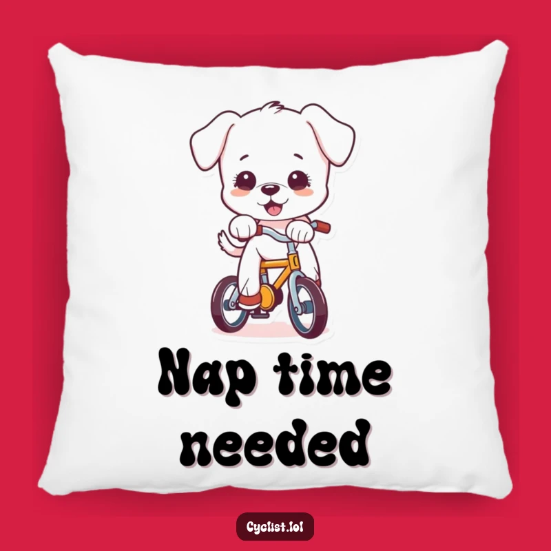 Funny Puppy Bike Balance Pillow - Cute and Hilarious Cartoon Cushion