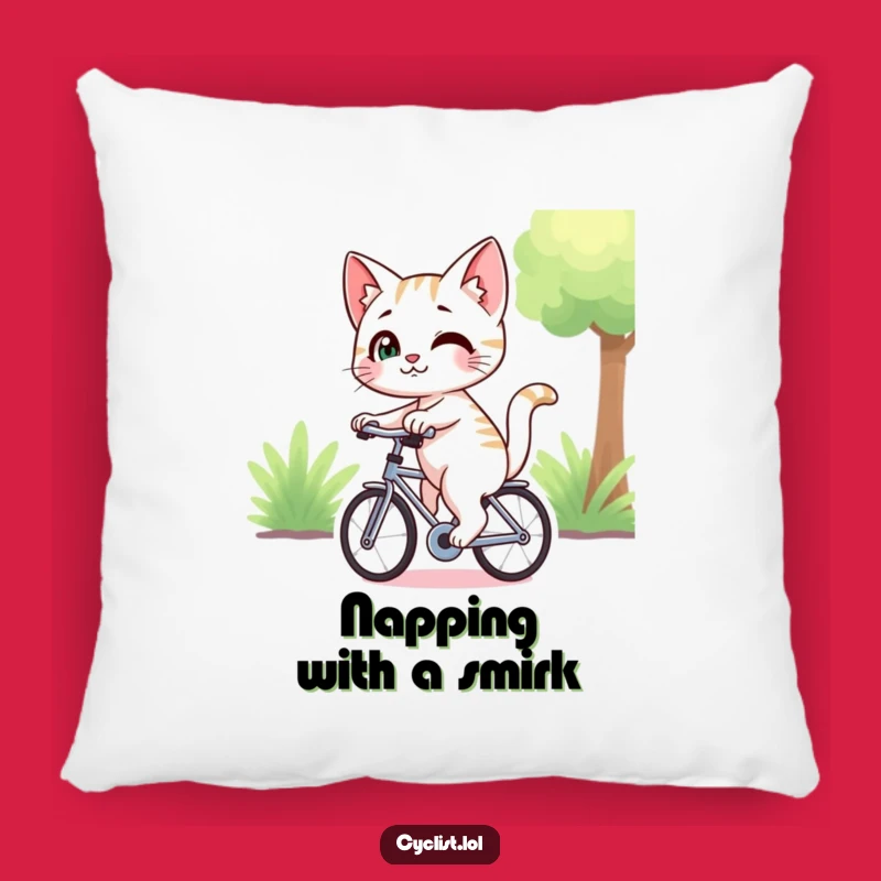 Funny Smirking Cat Pillow - Cozy and Playful Feline Cushion
