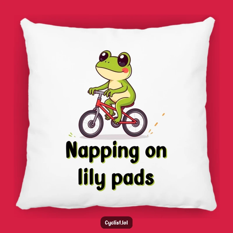 Funny Frog Bicycle Pillow: Expert Rider Cushion for Cozy Comfort & Playful Vibes