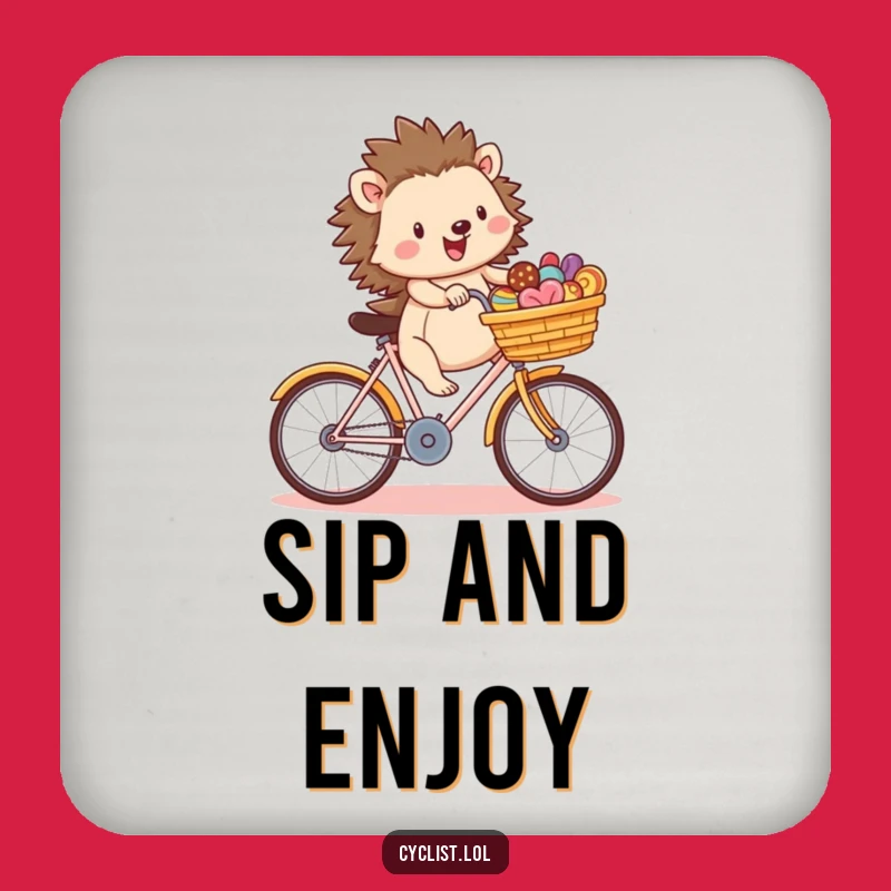 Funny Hedgehog Treat Coasters - Cute Cartoon Set for Surfaces