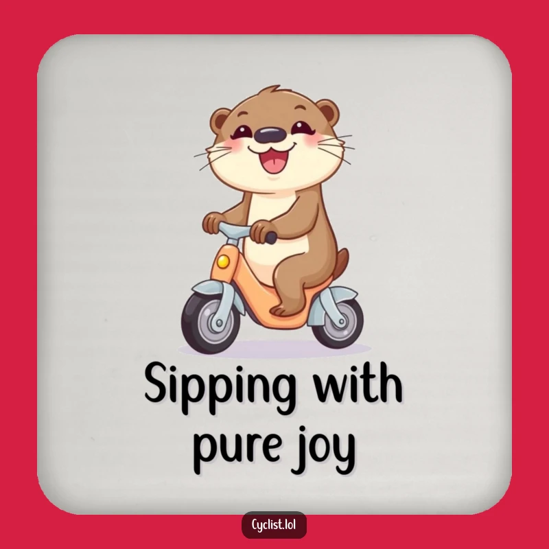 Funny Otter Tricycle Coaster - Curious Protection, Joyful Style, Perfect Funny Gift!