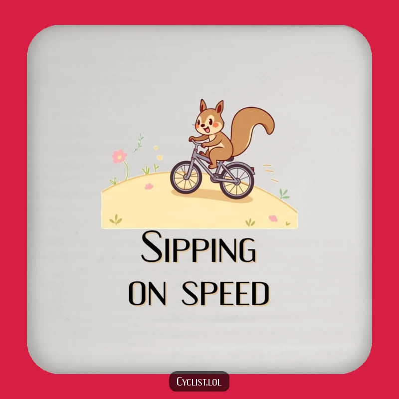 Funny Squirrel Bicycle Coaster: Happy Protection for Outdoor Drinks