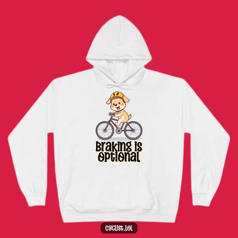 Funny Dog Bicycle Hoodie: Cozy Helmeted Rider Design for Warm & Adventurous Fun