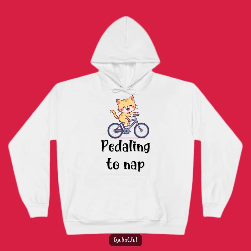 Funny Cat Bicycle Hoodie: Cozy Furious Feline Design for Warm & Playful Comfort