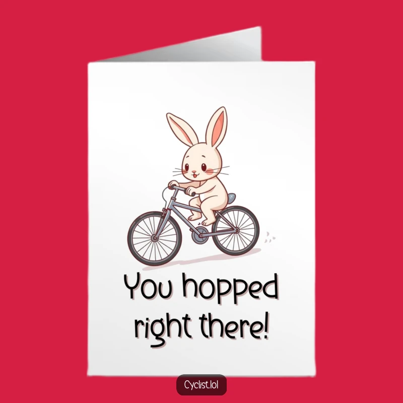 Free Printable Rabbit Congrats Card: Determined Ride Funny Downloadable Gift