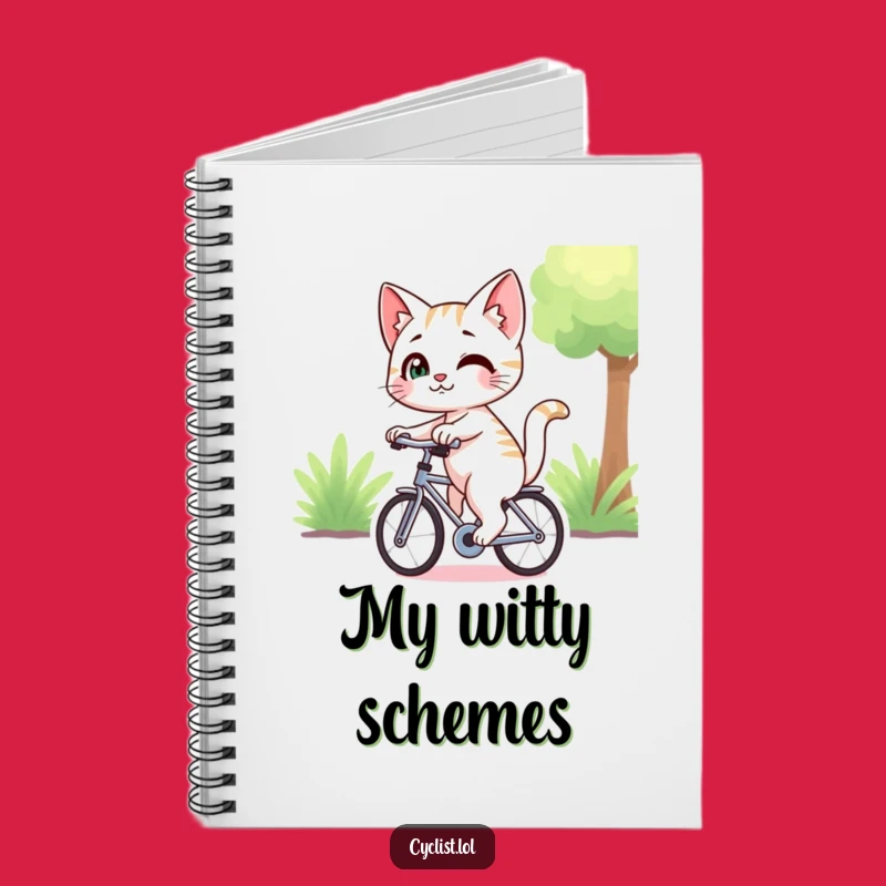 Funny Smirking Cat Journal - Cheeky Cartoon Notebook