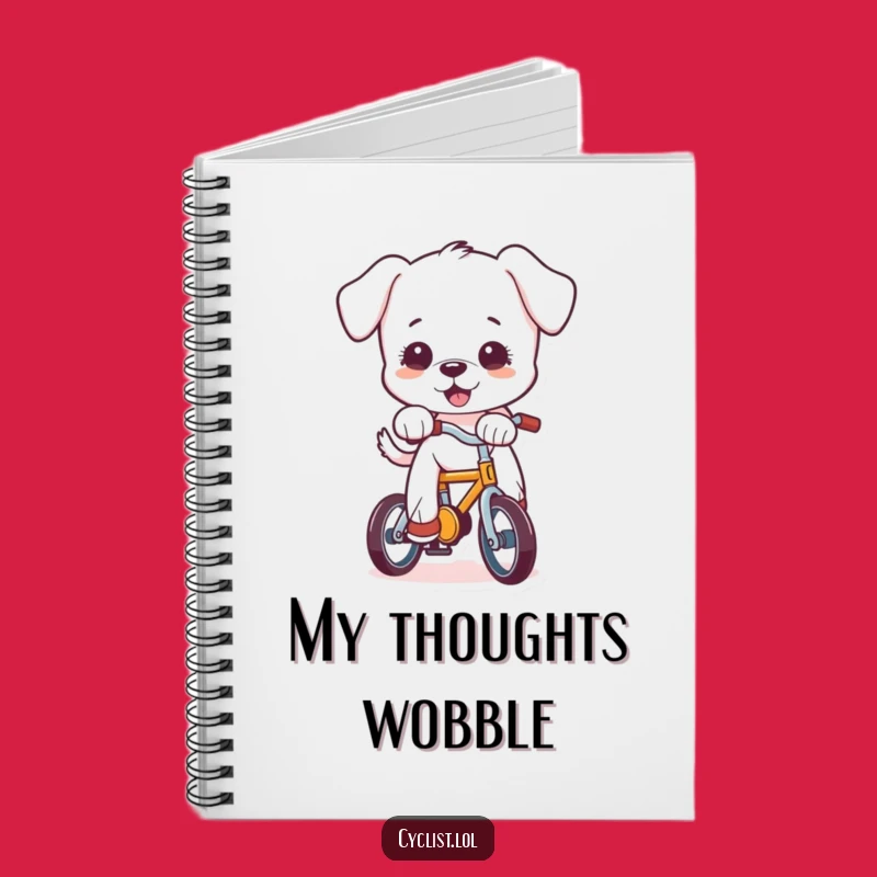 Funny Puppy Bike Journal - Hilarious Cartoon Notebook for Notes