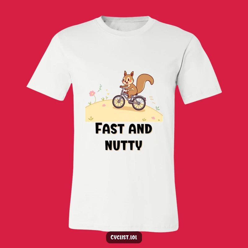 Funny Squirrel Bicycle T-Shirt: Happy Speedster Wear for Outdoor Fun