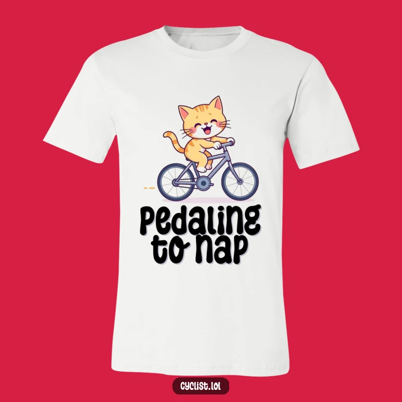 Funny Cat Bicycle T-Shirt: Furious Feline Rider for a Playful & Energetic Look